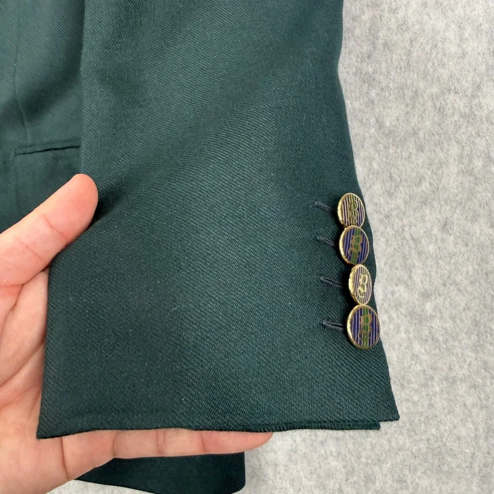 Vintage Brioni Blazer Mens 40 Green 100% Cashmere Cuzzens Sport‎ Coat Italy